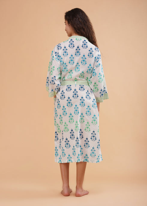 Women's Dressing Gown Booti Blue